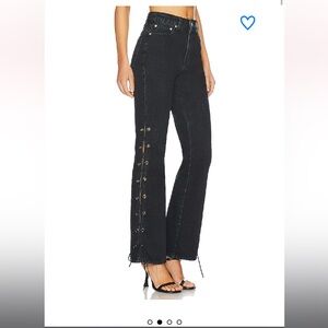 Superdown jayda lace up jean